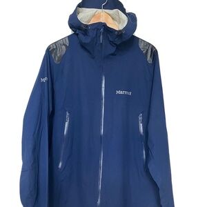 Marmot Men's Size XL Soft Shell Dark Blue Jacket Windbreaker